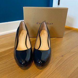 Cole Haan Patent leather Navy Heels Size 11